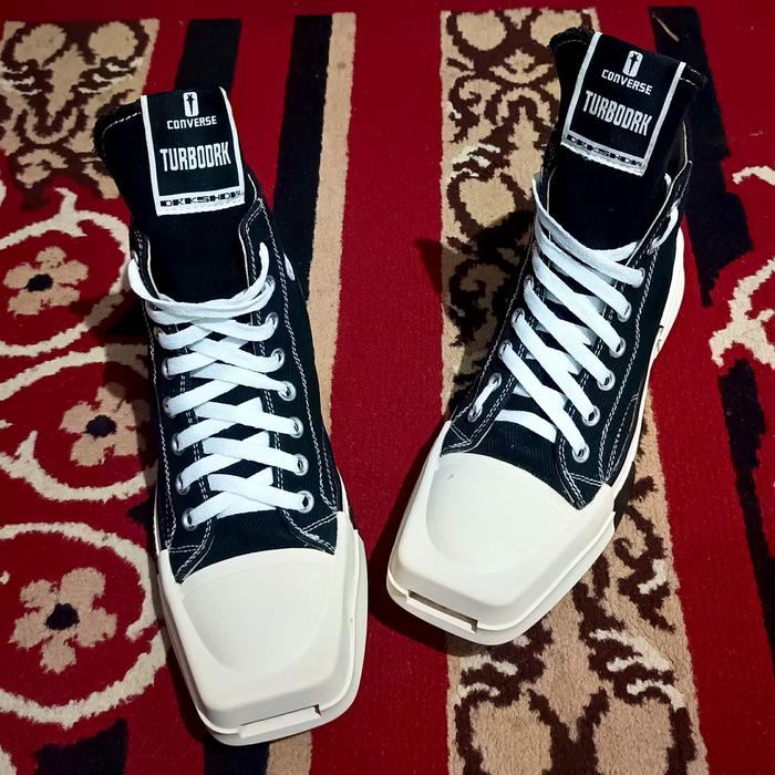 SALE!!! 42-43 CONVERSE CTAS COLLAB X RICK OWENS TURBODRK DRKSHDW HI, --- RARE dan LANGKA ORIGINAL, Y
