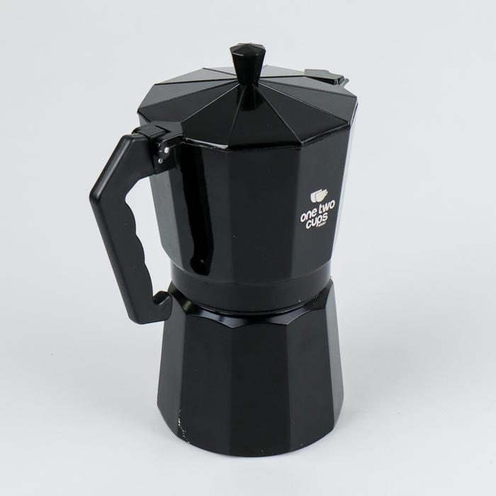 Mokapot Moka Pot 6 Cup 300ml Hitam Moca Pot Kopi Espresso Alat Kopi