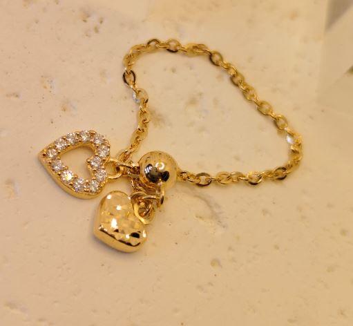 cincin emas 8k model variasi serut love mt.putih