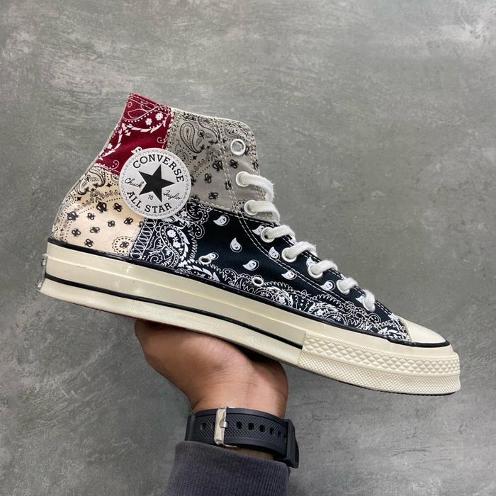 [Size 42.5] Limited Offspring x Converse Chuck 70S High ‘Paisley Patchwork’ (169880C) Original Kondi
