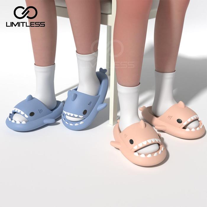 Sendal Selop Anak Hiu Lucu Trendy Sandal Ikan Baby Shark Indoor Outdoor Sandal Hiu Dewasa Ringan Com