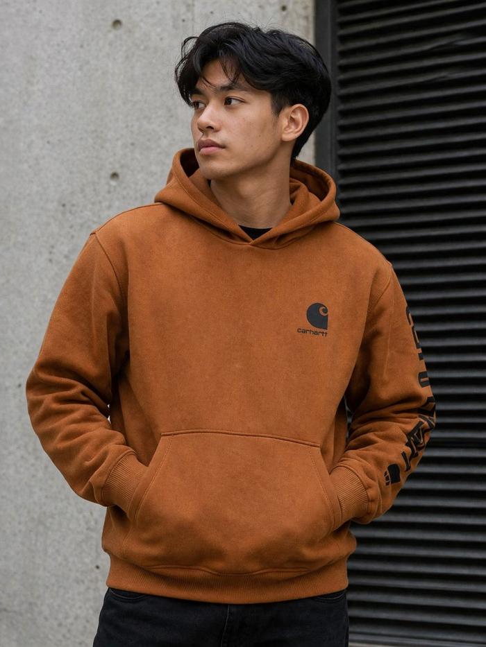 Carhartt Youth Graphic Hoodie Brown Original