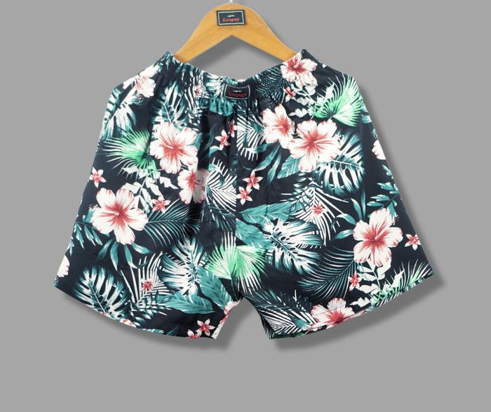 CELANA LOOPAY BOXER LOOPAY MOTIF FLORAL Unisex Shorts Pria Wanita Santai Dewasa Pendek Pantai