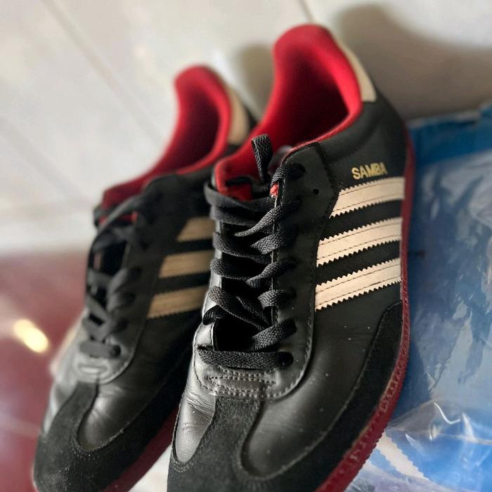 adidas samba original wana hitam sol merah