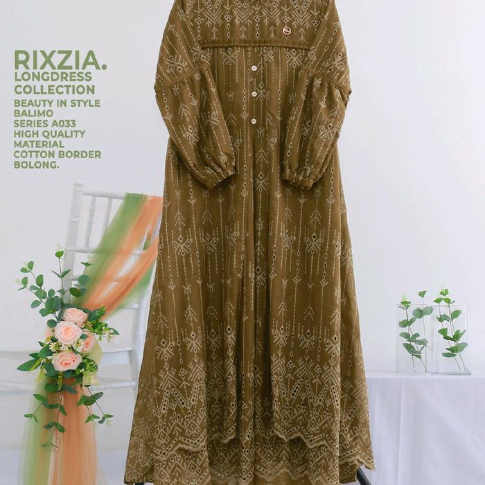 gamis balimo katun bolong Bordir