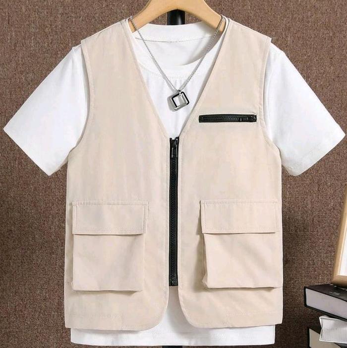 rompi vest cargo utility Hitam Tactical