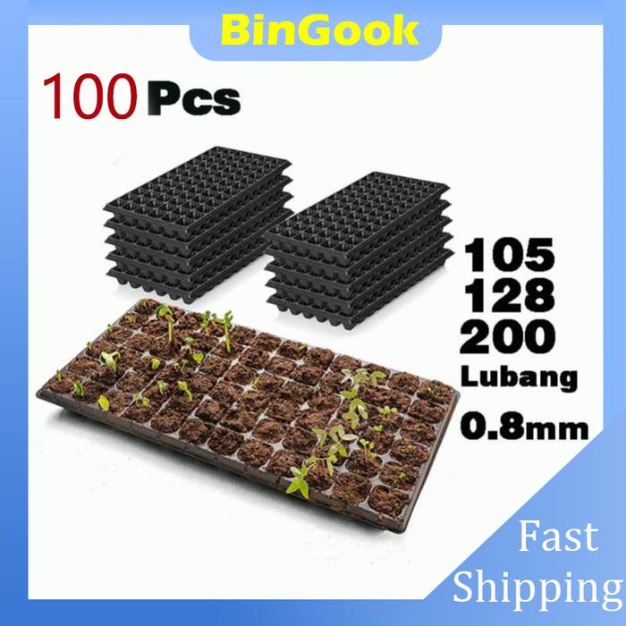 【100Pcs 】Tray Semai Potray 0.68Mm Seedling Tray Dulang Benih 21/32/50/72/105/128/200 Lubang