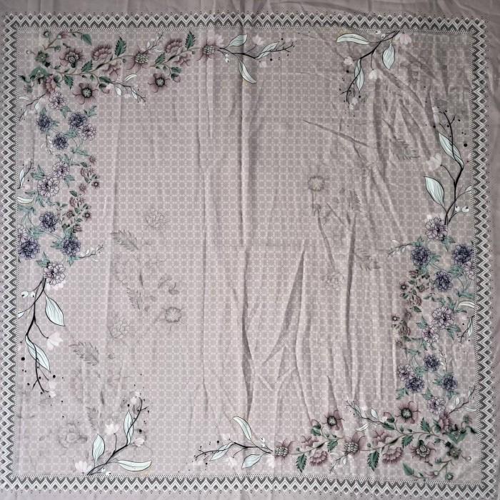 Promo Hijab segiempat kerudung Jumbo Syar'i motif (Shabira) abu dark grey, krem cream, putih, nude p