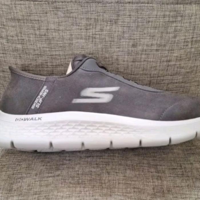 Skechers Slip-Ins GO WALK Flex Pria Sepatu SKE216326BRN Warna Coklat Asli Original 42 Baru Dalam Kot