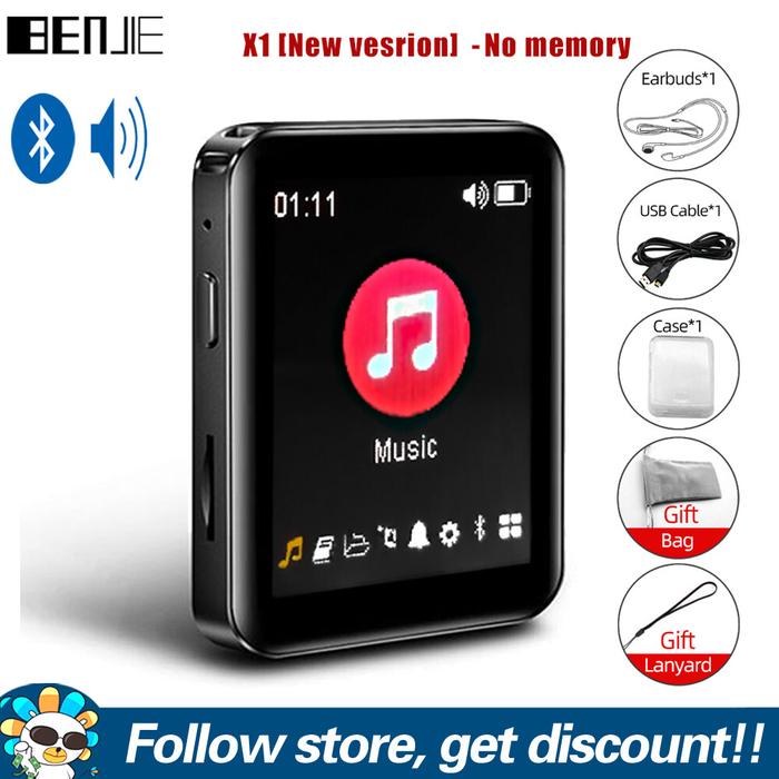 FAAEAL BENJIE X1 Pemutar MP3, Pemutar MP3 Bluetooth Layar Sentuh