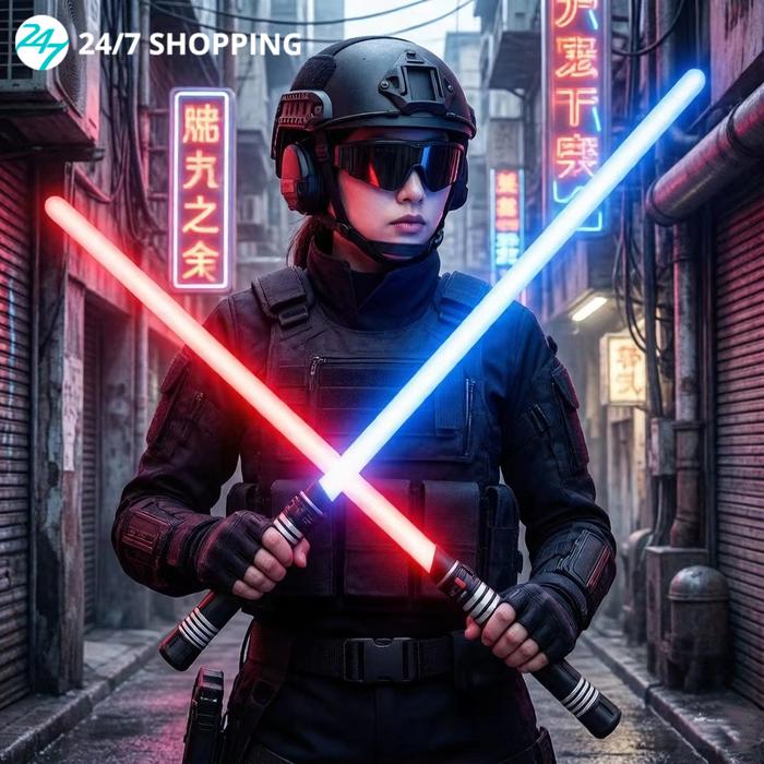 2Buah Starwars Cosplay Mainan Pedang Starwars Pedang Lampu Light Saber Cosplay Pedang Laser Sword Pa