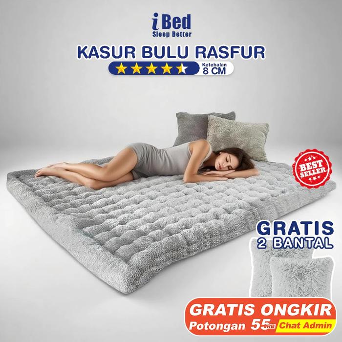 Matras Kasur Kasur Lantai Matras Gender Bulu Rasfur 130 x 140 x 180 x 200 cm Empuk Tebal