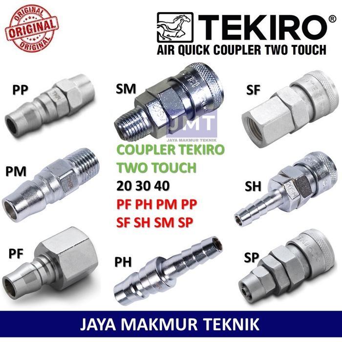 TEKIRO Coupler Kopler Selang Angin Two Touch PF PH PM PP SF SH SM SP20