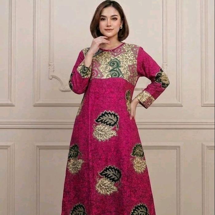 gamis batik modern, gamis batik longres