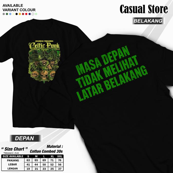 T-Shirt DIBAWAH PENGARUH CELTIC PUNK COTTON COMBED 30S