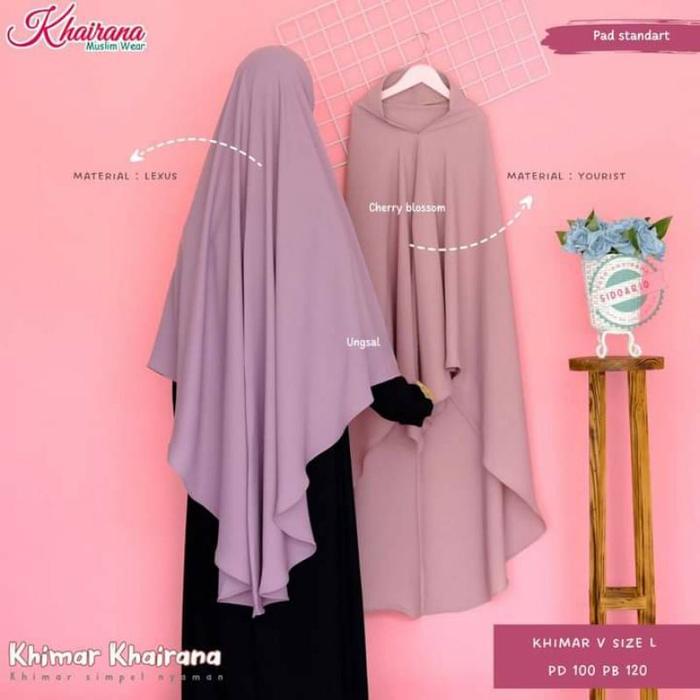 Ready- KHAIRANA  Khimar lancip Khimar V Size L