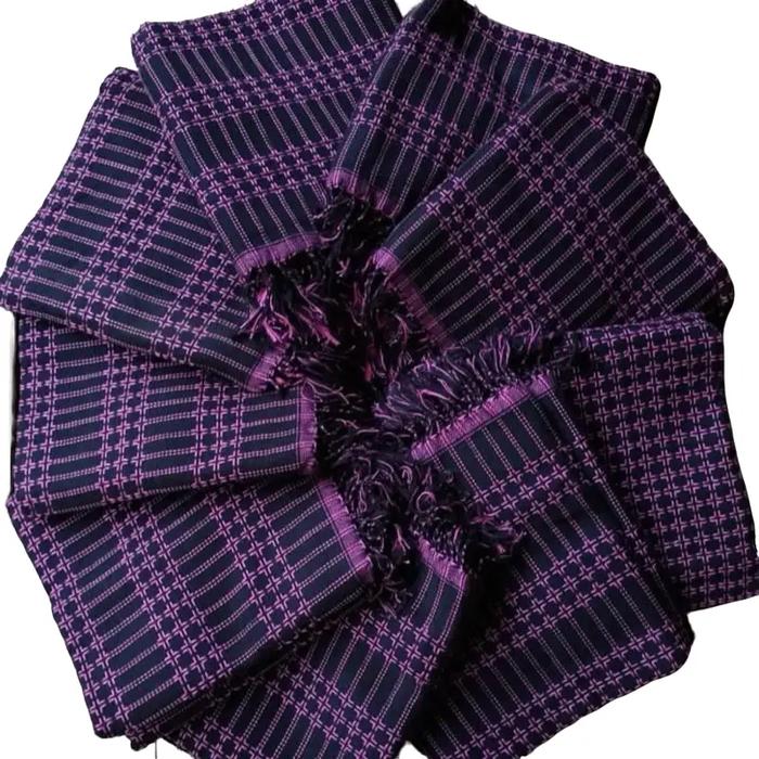 Kain tenun baduy suwat songket warna ungu Hitam