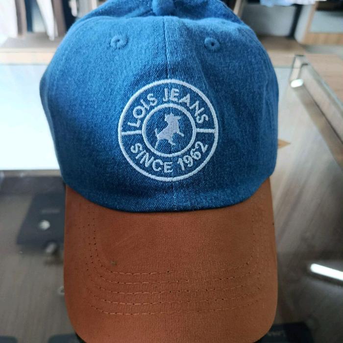 Lois Jeans Topi Lois Jeans Model Terbaru dengan Logo Since 1962 dan Warna Biru dan Coklat ( hdm 479d