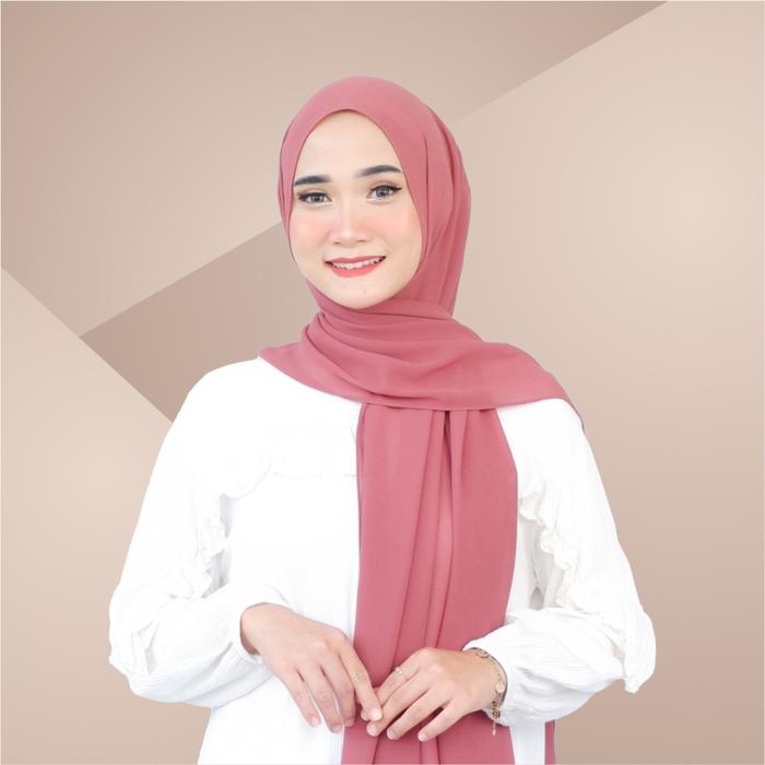 hijab pashmina ceruty premium size 180x75cm Kerudung Muslim Wanita Syal Hitam Ceruti Doll Instan Dew
