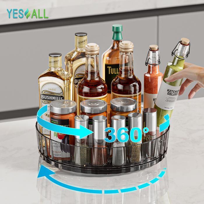 YESALL Rak Kosmetik salju kecil 21cm putar 360 derajat aesthetic - tempat make up aesthetic tray aes