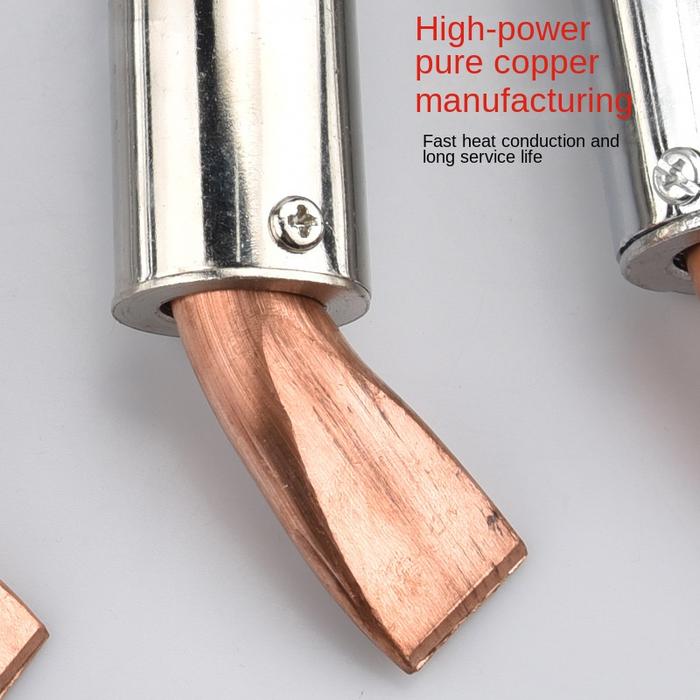 150W 200W 300W Electric Soldering Iron Solder Welding Chisel Tip Wood