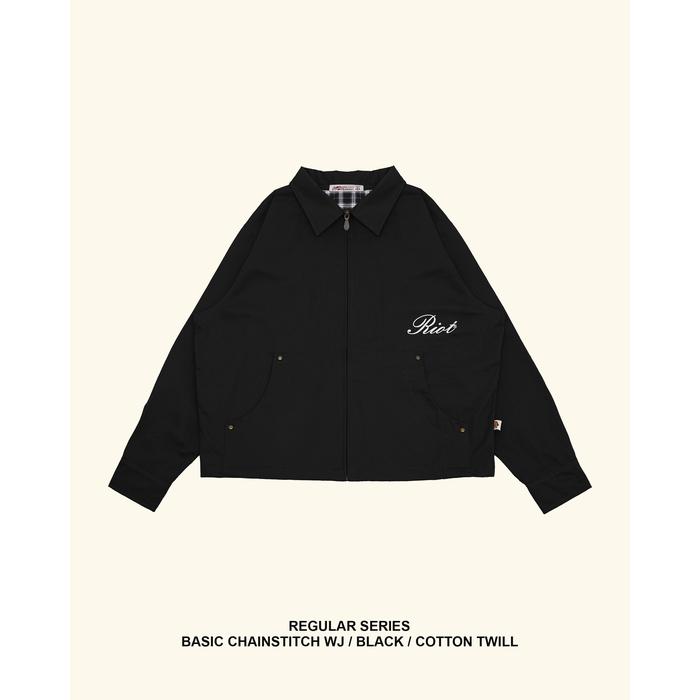 RAWTYPE RIOT Basic Chainstitch Work Jacket - Black