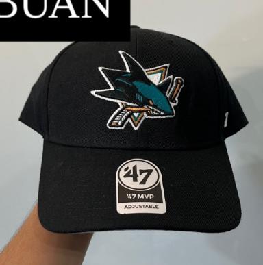 topi '47 Brand San Jose Sharks MVP Black Adjustable