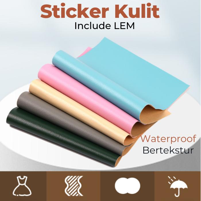 Sticker Kulit Sofa Jok Motor Jok Mobil Leather Repair Sticker Cover - Stiker Kulit - Tambalan Kulit 