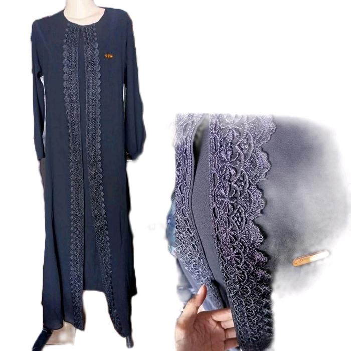 gamis khusus hitam - gamis renda - gamis bordir