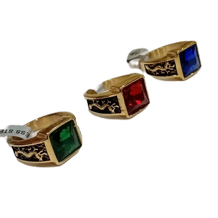 Cincin Batu Opsi Titanium/Cincin Cowok Titanium