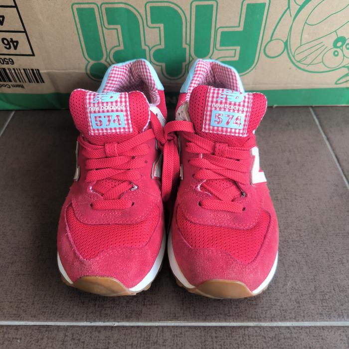 NO RETUR! Ori Sepatu New Balance 574 NB 574 Red Size 36