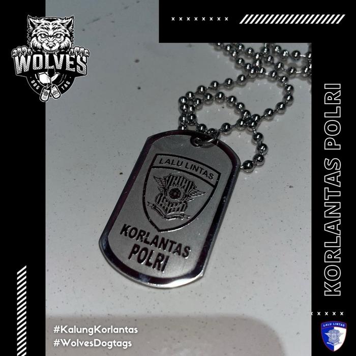 Kalung polantas / Kalung logo polantas polri / Dog tag polisi / Kalung polisi / aksesoris polantas /