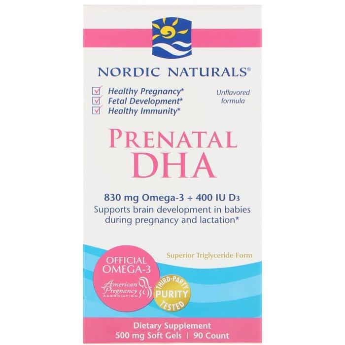 PROMO GUYS Nordic Naturals Prenatal DHA Unflavored Formula 500mg 90 SoftGels PREMIUM