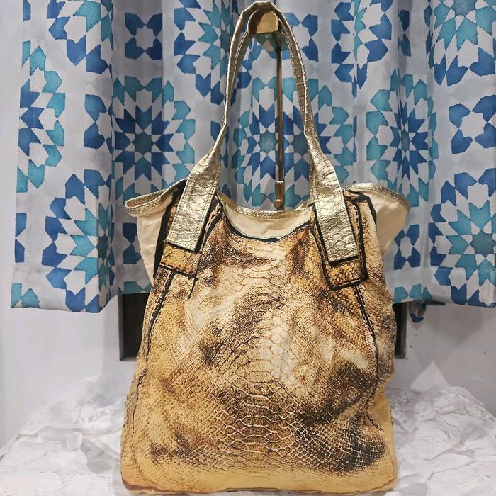 Totebag Ekatrina Newyork Canvas Mix Leather
