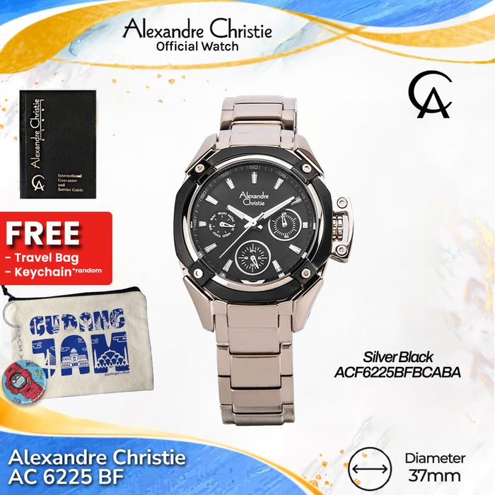 Alexandre Christie Wanita AC 6225 BF AC 6225 AC6225BF Black Silver