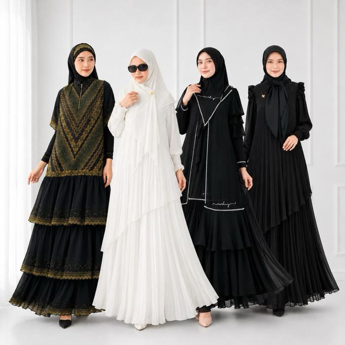 AURAKAY GAMIS DRESS ABAYA CERUTY SEY HIJAB RISALAH 8005 SAKINAH 6347 SAADAH 7351 ORI BY AURAKAY