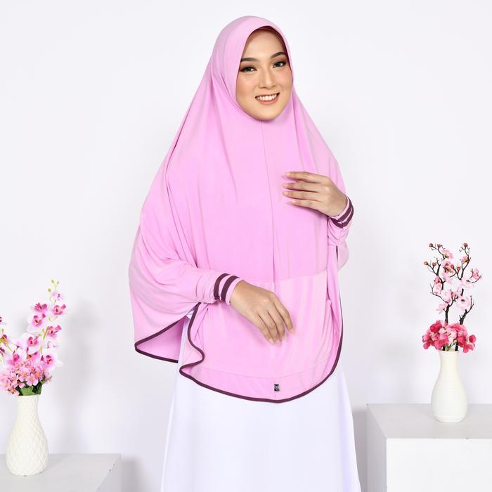 Hijab Instan Bergo Lengan Aisyah Bergo Jersy Saku Kerudung Tangan Jilbab Berlengan Panjang