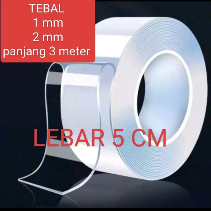 double tape Nano Lebar 5 cm original Nano tape double tape super kuat