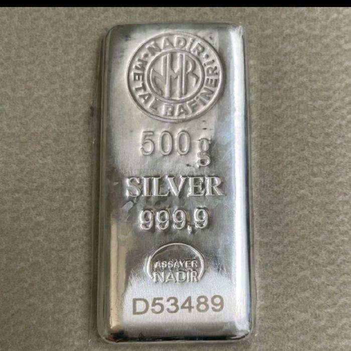 MAS PERAK BATANGAN 500 GRAM MURNI NADIR
