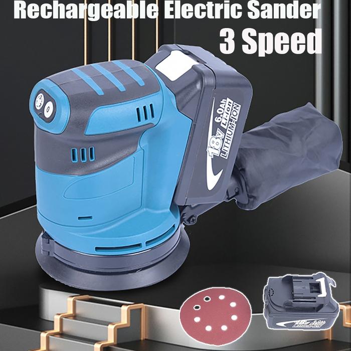 3 Speed Cordless Random Orbital Sander Wood Grinder Polishing