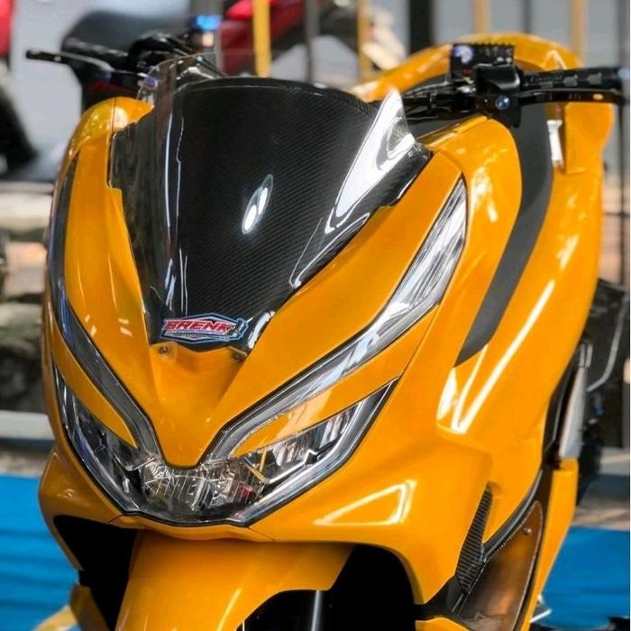 NEW!! READY!! Windshield Pcx Lokal 150 Standar Ceper. Visor Pcx150 Model Standar Pendek 5cm Dari Yan