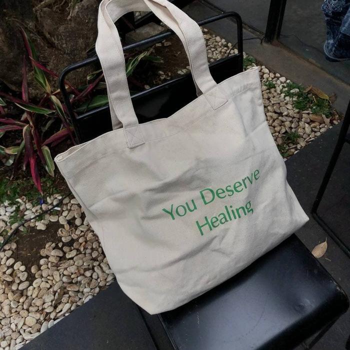 Totebag Canvas  ( Tas Pria/wanita ) - Your Deserve Healing Tote Pria