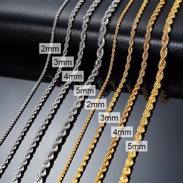 Kalung titanium model tambang anti karat kalung tambang titanium