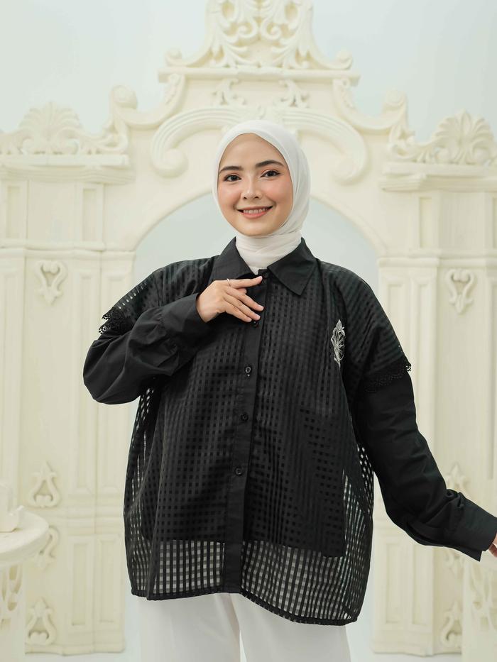 Neeza Top Naima By Jeena Style (Hitam)