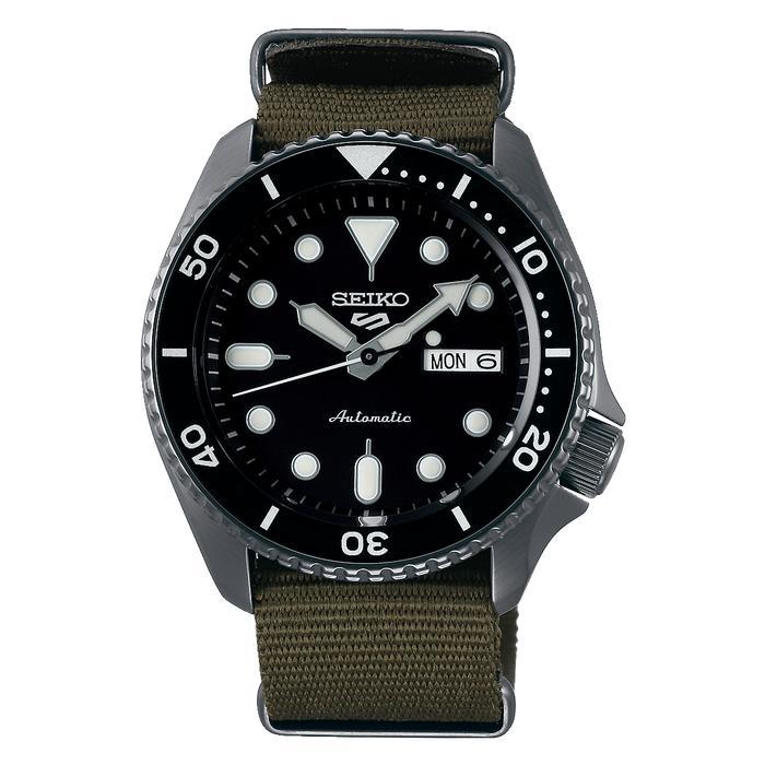 Seiko 5 SRPD65K4 Jam Tangan Pria Sports Style dengan Tali Nylon & Stainless Steel Tahan Air 100M Ori