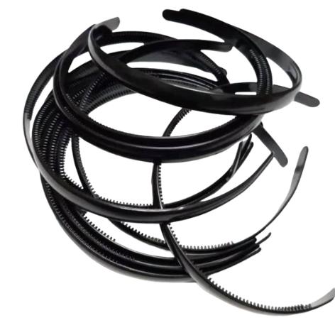 bando polos hitam | hiasan kepala | bando polos plastik hitam