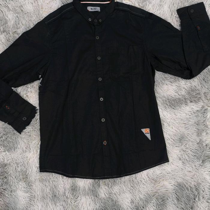Kemeja casual polos emba original Pria Hitam/Kemeja casual polos Panjang Dewasa emba original/Kemeja