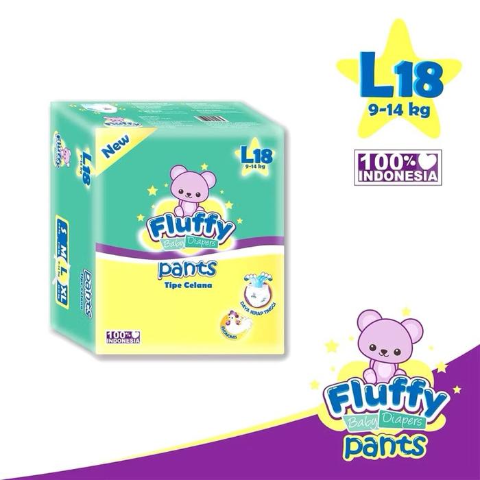 [PAKET 1 BALL] FLUFFY POPOK BAYI TIPE CELANA L18 BABY PANTS FLUFFY POPOK BAYI CELANA MINI SIZE