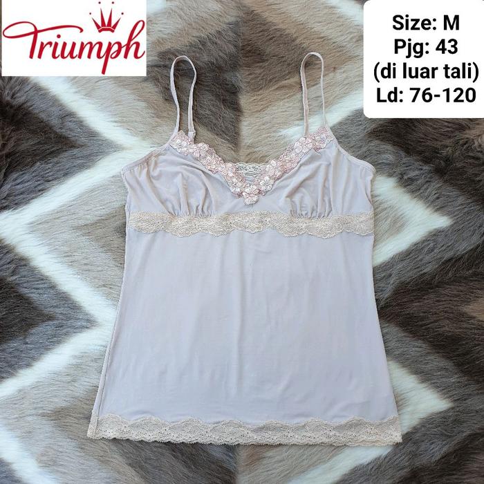 TRIUMPH Nude Coquette Camisole Tanktop Lingerie Wanita