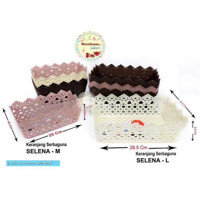 Keranjang Serbaguna SELENA SIZE L- 6421 Dan M  6420 / STORAGE BOX/KERANJANG SERBAGUNA RENDA keranjan